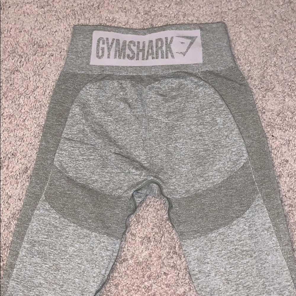 High waisted GYMSHARK Flex leggings, S, Kaki Green